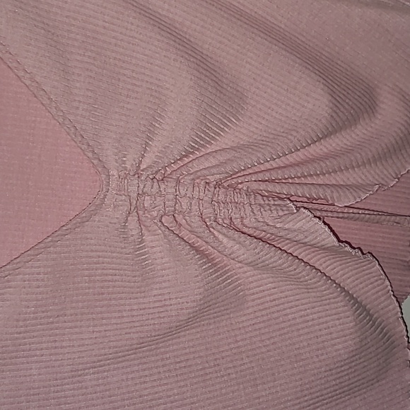 asos cropped flared long sleeve light pink size large - Picture 3 of 4
